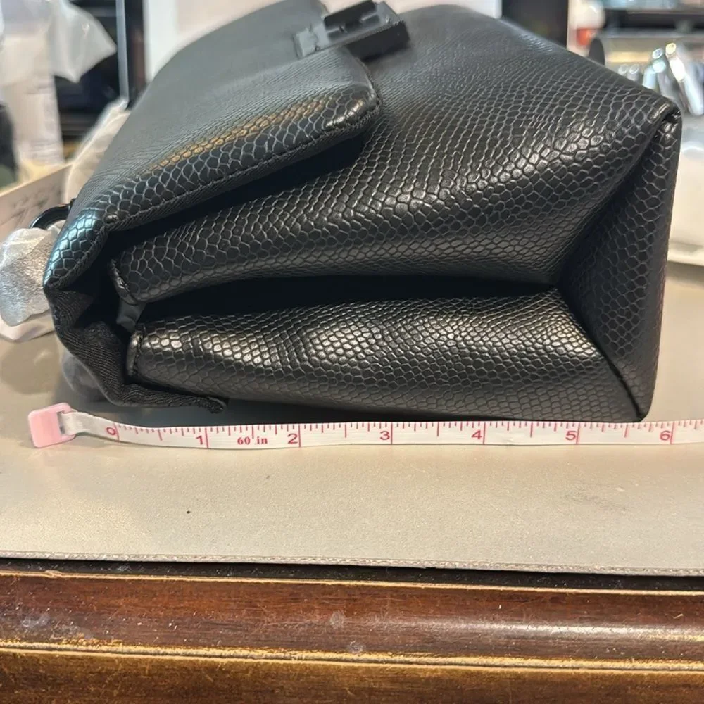 Nicole Miller Black Textured Handbag